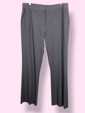 Calvin Klein Women’s Dress Pants Size 10 Grey Wide Leg High Rise Work Trousers